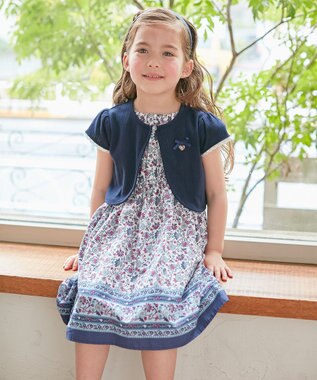 ANY KIDS 半袖 ボレロ ネイビー