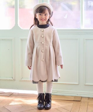 ANY KIDS ウール ライク コート ベージュ