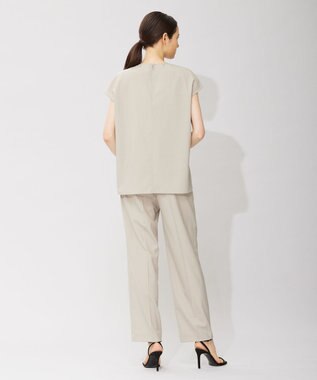 ICB 【洗える】 サマーウールトロ ストレートパンツ ライトオリーブ系