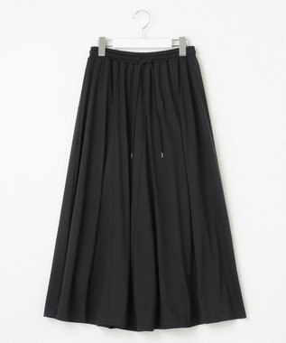 J.PRESS LADIES 【洗える】ジャージー フレアースカート ブラック系