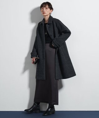 ICB 【洗える】エクストラファインメリノ クルーネックプルオーバー ブラック系