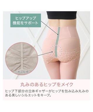 BRADELIS New York 【カヤビューティーラボ】レーシーハイウエストショーツ24 ローズベージュ