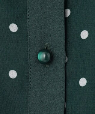 組曲 KIDS 【150-160cm】パリジェンヌドット ワンピース グリーン系5