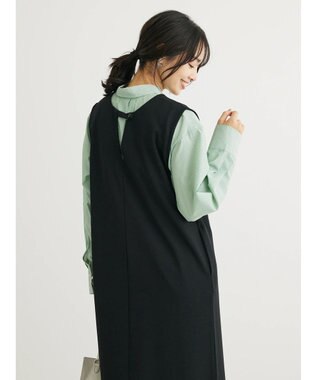 Green Parks ２ｗａｙ　洗えて着回せるジャンスカ Black