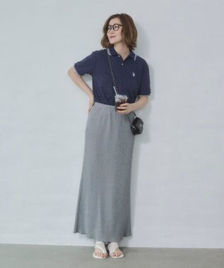 WEGO 【26年春夏新カラー登場/ユニセックス着用ITEM/SMLサイズ展開】U.S. POLO ASSN.別注ラインポロシャツ 柄2