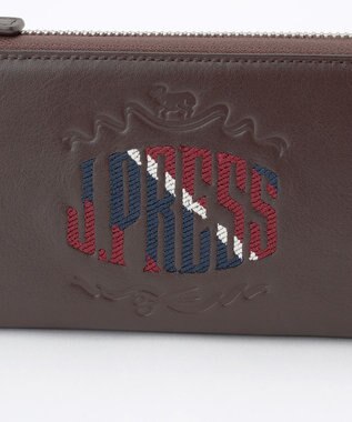 J.PRESS MEN 【MORPHO×J.PRESS】オーセンティックレジメンタル ハニーセル長財布(Ｌ字ラウンドファスナー) ダークブラウン系