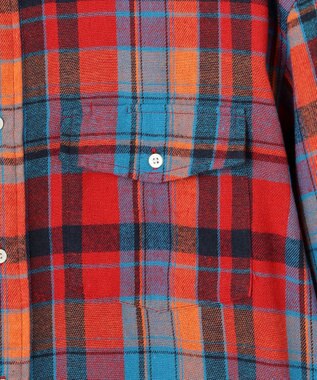 J.PRESS YORK STREET 【UNISEX】フランネルボタンダウン シャツ レッド系3