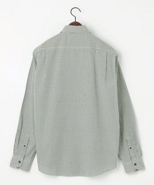 JOSEPH ABBOUD 【キングサイズ・オーガニックコットン使用】コットンプリント シャツ オリーブ系5