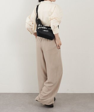 russet ステンシル風プリント ナイロン2WAYミニショルダーバッグ(SF-270) Black