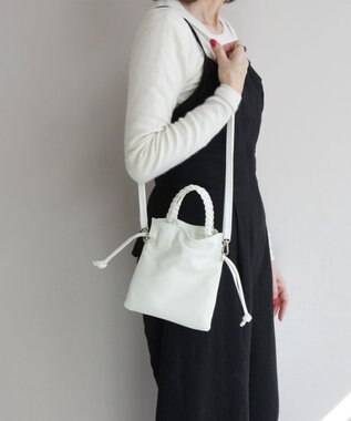 TIDEWAY MONTH 巾着2WAYショルダー ホワイト