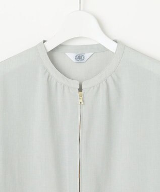 J.PRESS LADIES L 【WEB限定・洗える】ボイルドワッシャー ブルゾン ライトグレー系