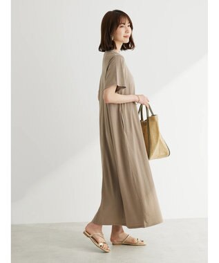 Green Parks Ａラインカットワンピース Beige