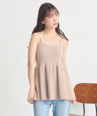 earth music&ecology 【SET ITEM】SET2点ショートボレロ＋ペプラムニットキャミ Beige