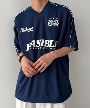 WEGO パイピングサッカーT（SS） ネイビー