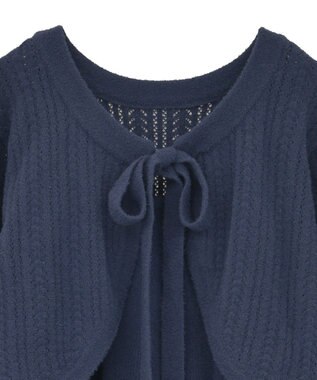 earth music&ecology 【SET ITEM】SET2点ショートボレロ＋ペプラムニットキャミ Navy