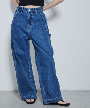 WEGO ルーズペインターパンツ デニム中濃色