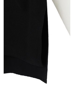 earth music&ecology ＳＥＴ２点圧縮風ポンチベスト＋リブタートル Black