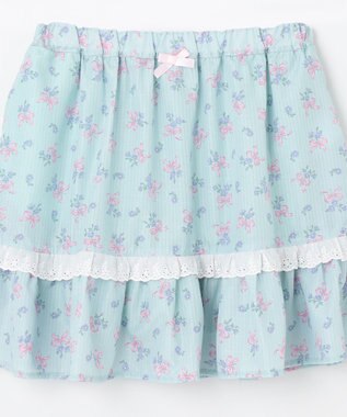 ANY KIDS フラワー×リボン スカパン ミント