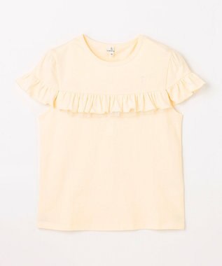組曲 KIDS 【UVケア】【150-160㎝】フレアラッフル Tシャツ クリーム