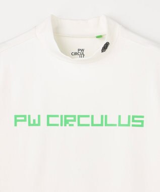 PW CIRCULUS 最新作！【WOMEN】 PIXEL GRAPHIC モックネックT  ゴルフウェア レディース ホワイト系1