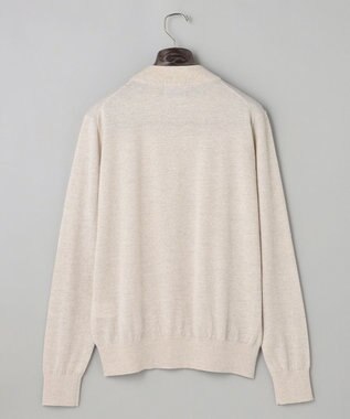 GOTAIRIKU 25年新作【洗える/チクチクしにくい/ピリングしにくい】イタリア糸 ハイゲージ カバーネックニット_WOOL100％ アイボリー系