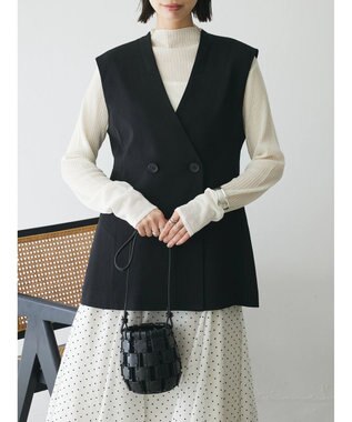 Green Parks AnriettMusee ラメ切替スリーブリブシアーニット Off White