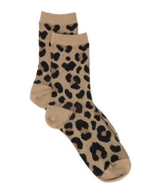 WEGO ジャガードアニマルソックス ベージュ