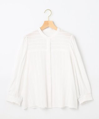 組曲 L ドビーストライプ ブラウス アイボリー系