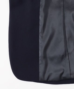 23区 【セットアップ対応/洗える】トリアセダブルジョーゼット テーラード ジャケット ネイビー系