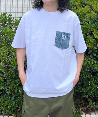 WEGO 【ユニセックス着用ITEM/MLサイズ展開】BENDAVISデニムポケットT（SS） オフホワイト