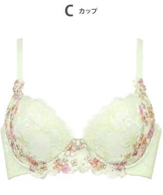 Wing ブラジャー Wing Lesiage 脇すっきりの着やせシルエット 背中の段差・脇のハミ肉軽減 【2920シリーズ】 Gカップまで対応 大きいサイズ ブラ PB2921 ウイング／ワコール グリーン