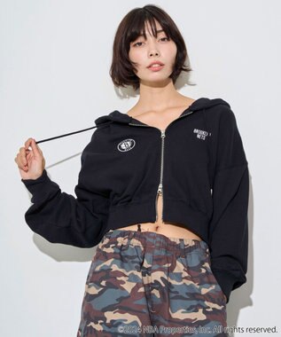 WEGO 別注NBAショートWZIPパーカー ブラック