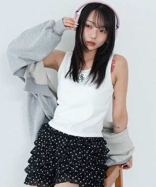 WEGO 【カップ付き】グラフィックカップインタンク 柄8