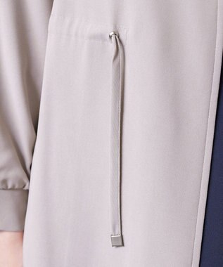 Tiaclasse 【洗える】タックヨーク着流しパフスリ－ブコート グレージュ