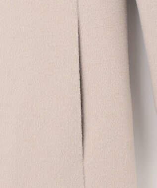 J.PRESS LADIES L アンゴラビーバー ノーカラーコート ベージュ系