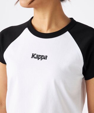 OP／FILA 【Kappa】ショート丈 ラグランミニTシャツ ホワイト