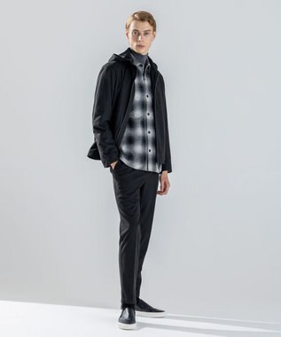 JOSEPH HOMME 【新素材】スムーススエードストレッチ　ドロスト付テーパードパンツ / PEGG CONVERTIBLE ブラック系