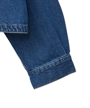 earth music&ecology ノーカラーデニムジャケット Indigo