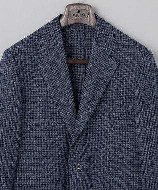 GOTAIRIKU 【尾州】ストレッチメッシュジャケット_千鳥格子柄 ネイビー×千鳥格子柄