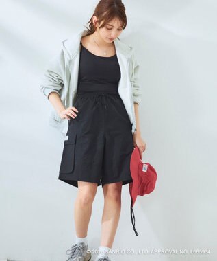 OP／FILA 【Ocean Pacific×ハローキティ】水陸両用ハーフパンツ ブラック