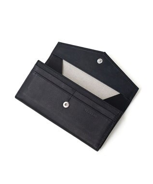 FOLNA RD ソフトレザー・ホイルレザー エンべロープ長財布 ブラック