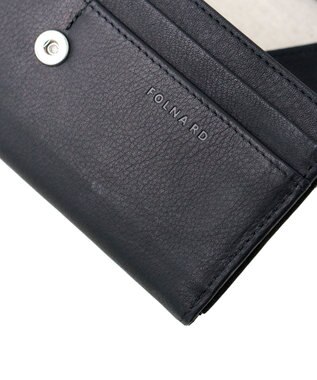 FOLNA RD ソフトレザー・ホイルレザー エンべロープ長財布 ブラック