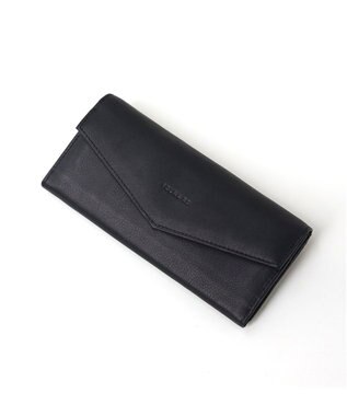 FOLNA RD ソフトレザー・ホイルレザー エンべロープ長財布 ブラック