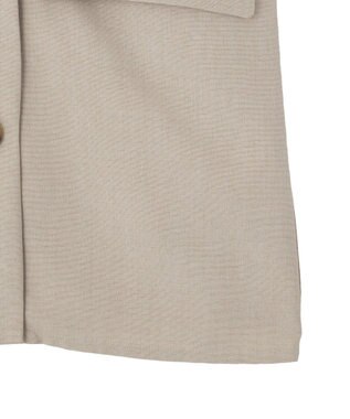 AMERICAN HOLIC 【先行予約】【イージーケア】リネンライク半袖ジャケット Gray Beige