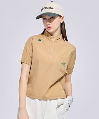 PW CIRCULUS 【WOMEN】ギャザリングシャツ ゴルフウェア レディース ベージュ系