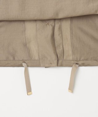 自由区 【洗える・XSサイズあり】スタンドカラーシアー ブルゾン ベージュ系