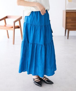 CRAFT STANDARD BOUTIQUE シャイニーワッシャースカート Blue