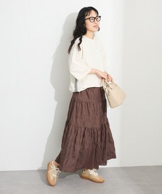 CRAFT STANDARD BOUTIQUE シャイニーワッシャースカート Brown