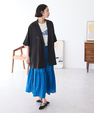 CRAFT STANDARD BOUTIQUE シャイニーワッシャースカート Blue