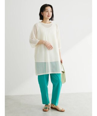 Green Parks ＳＥＴ２点メッシュラグランチュニック Off White